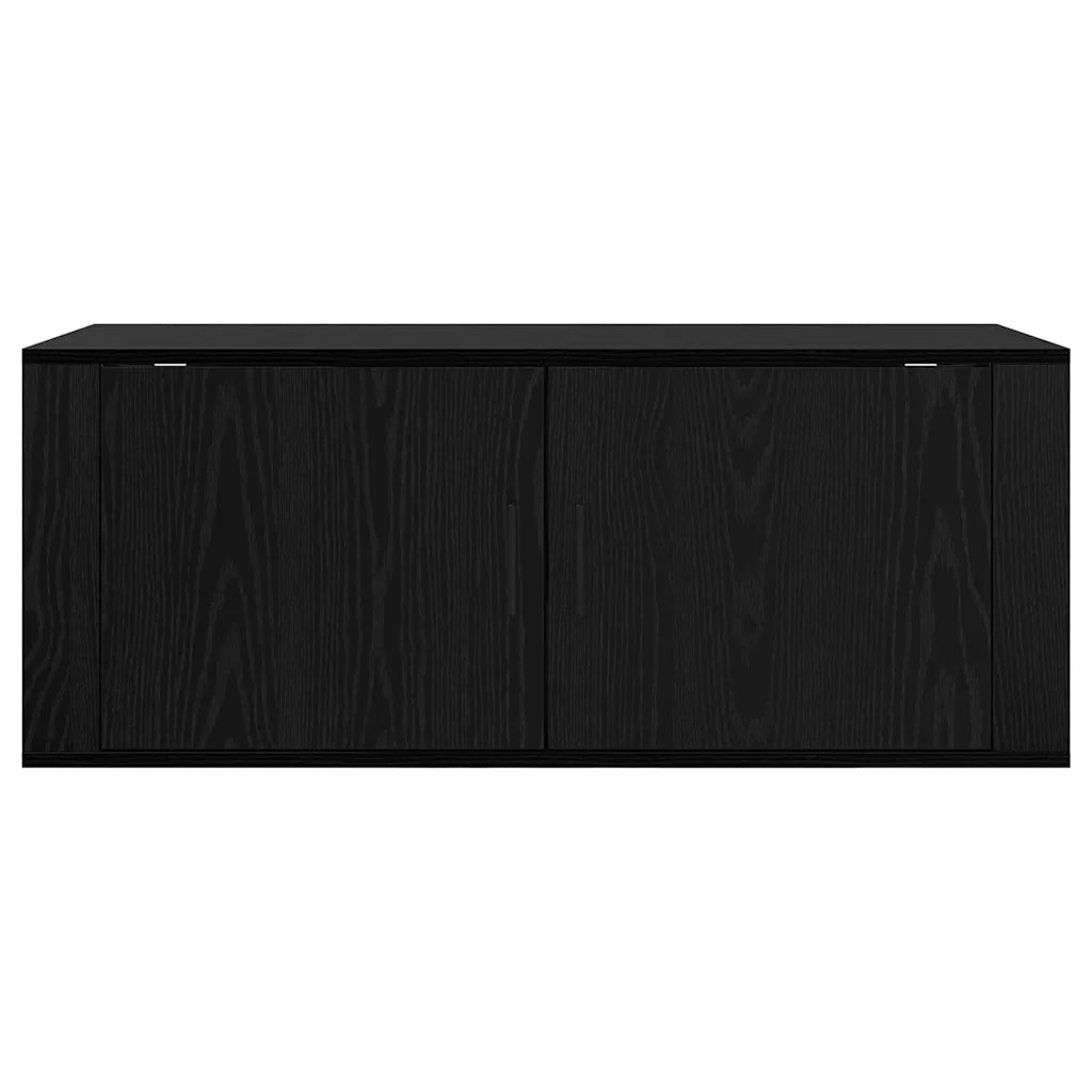 Mobile TV da parete Rovere Nero 100 x 34,5 x 40 cm