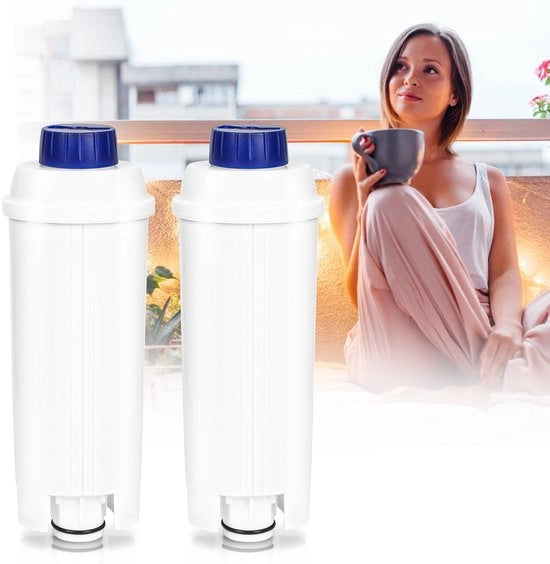 Filtro per acqua compatibile per macchine da caffè Delonghi serie DLSC002 ECAM ESAM ETAM, 2 pezzi