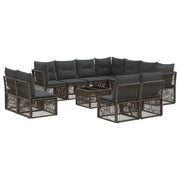 Set Divano da Giardino 12 pcs Grigio polyrattan 3434261