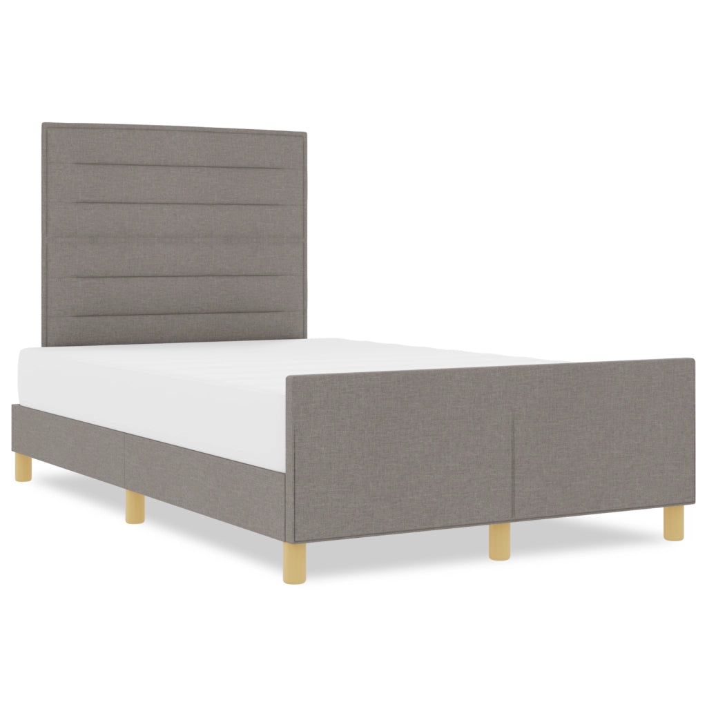 Struttura Letto  in Tortora, 140x200 cm Tessuto