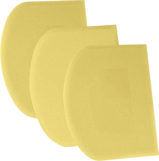 Accessorio per decorazione del pane, antiscivolo, bordi e angoli in plastica, scheggiatore morbido, accessorio per decorazione del pane, utensilio per formatura, adatto per il taglio del pane. 12*9,5cm. Giallo * 3 pezzi
