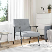Poltrona-Divano Sedia-Poltroncina Grigio chiaro Tessuto 263469