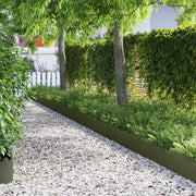 Bordure per prato 20 pcs Verde oliva 103 x 0,05 x 22 cm Acciaio 874754