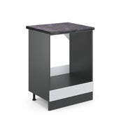 Vicco Mobile per forno da incasso Bianco casa di campagna 60 cm , PL Antracite