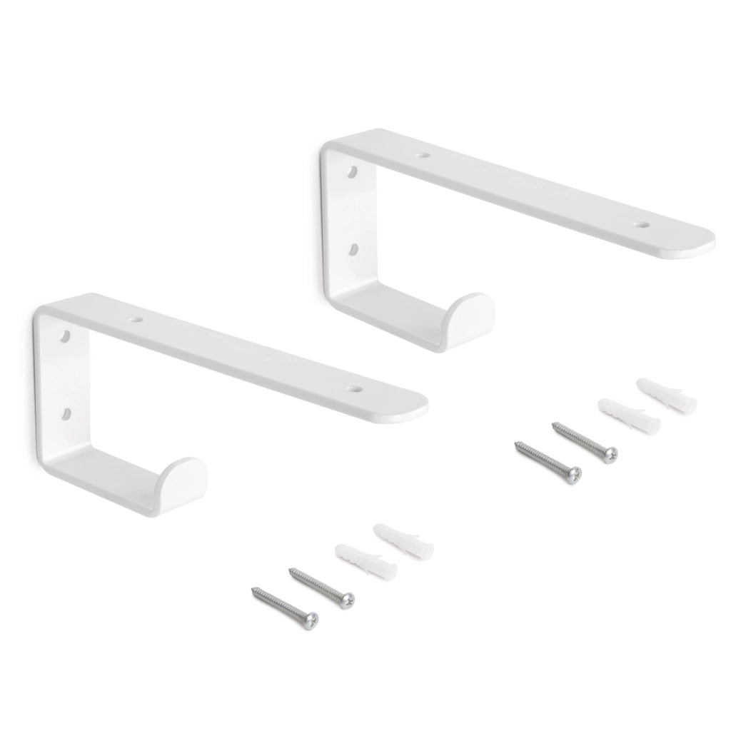 Set di supporti per mensole in legno Shelf con gancio integrato