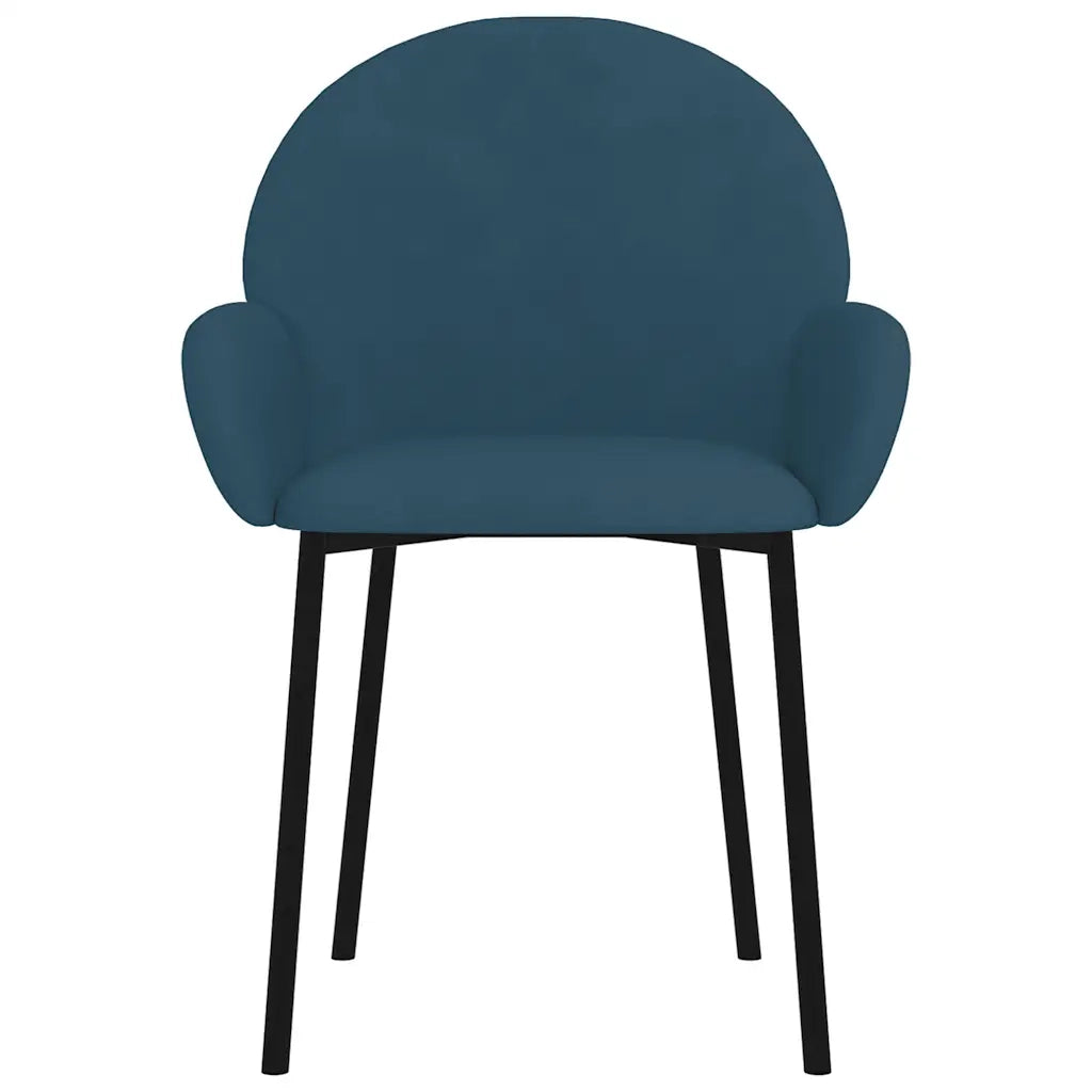 Sedie da Pranzo 2 pz Blu in Velluto cod mxl 10156