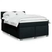 Giroletto a Molle con Materasso Nero 140x190 cm in Tessuto 3285892
