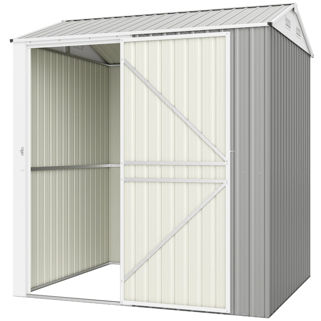 Casetta da Giardino in Acciaio ¨C Xylo ¨C 3.51m2 209x177x236cm Argento con Porta Bloccabile