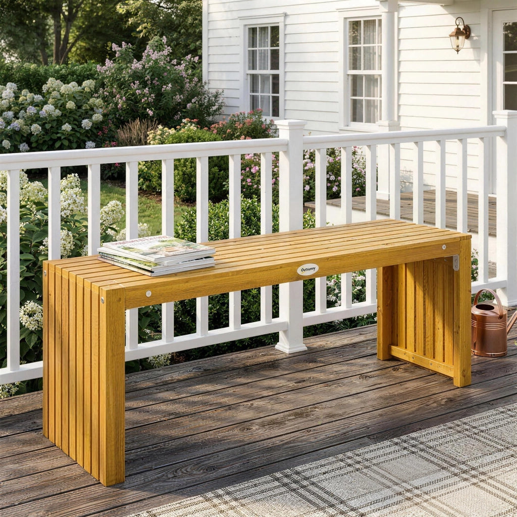 Panchina da Giardino in Legno 2 Posti ¨C Zephmum ¨C 110 cm Grigio