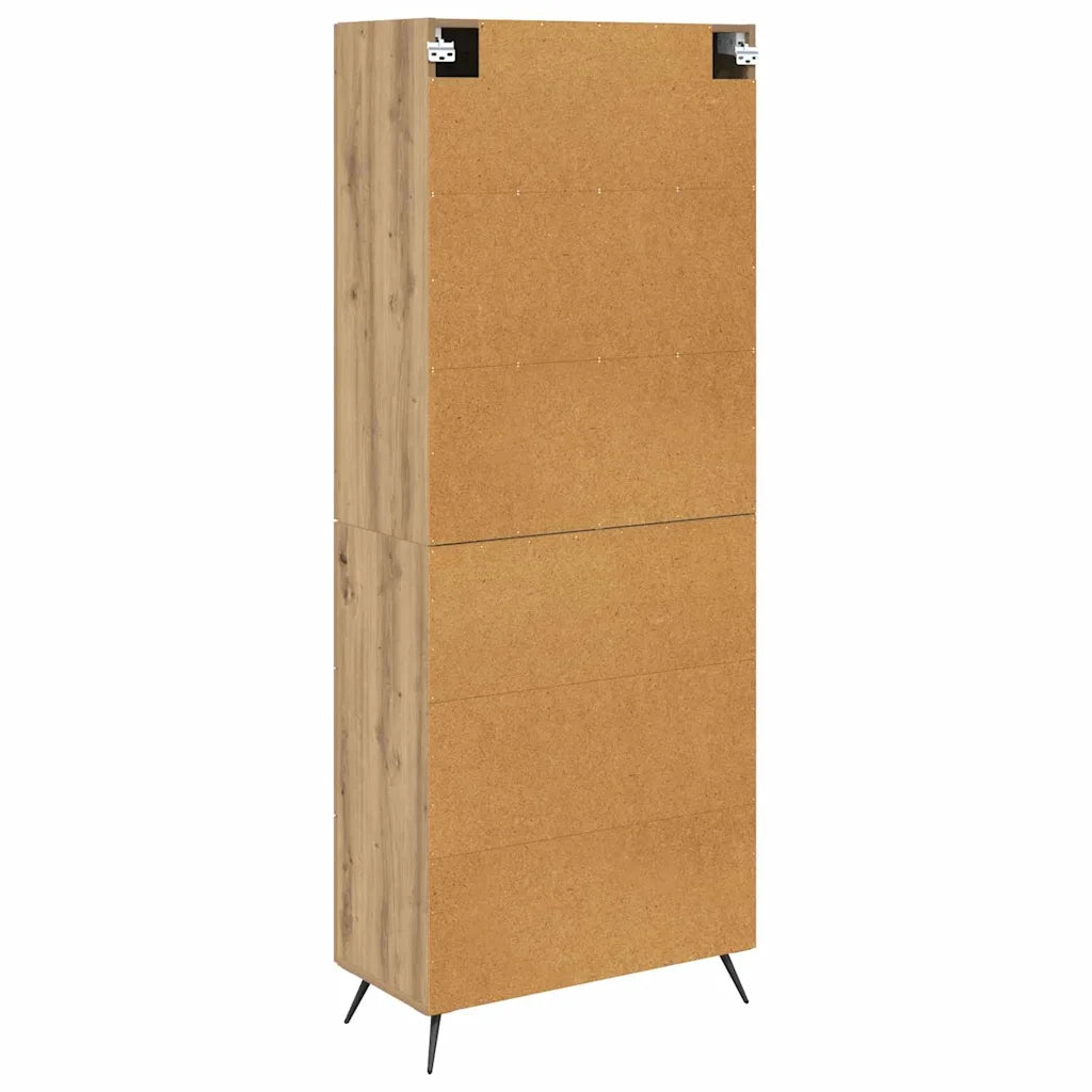 Credenza | Madia | Buffet da pranzo | Armadio da pranzo con cassetto Rovere artigianale 69,5 x 34 x 180 cm