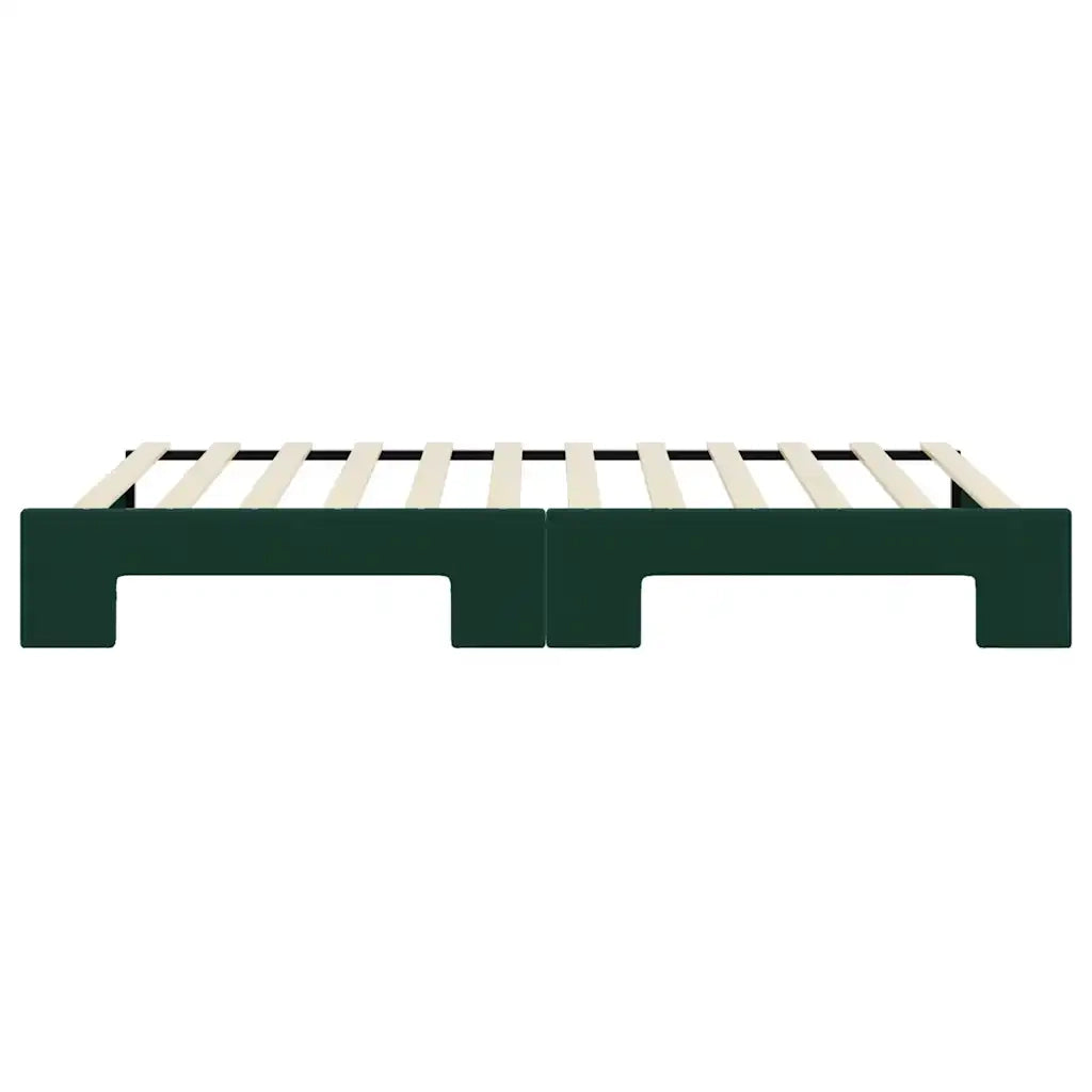 Divano Letto con Letto Estraibile Verde Scuro 100x200cm Velluto 3196938