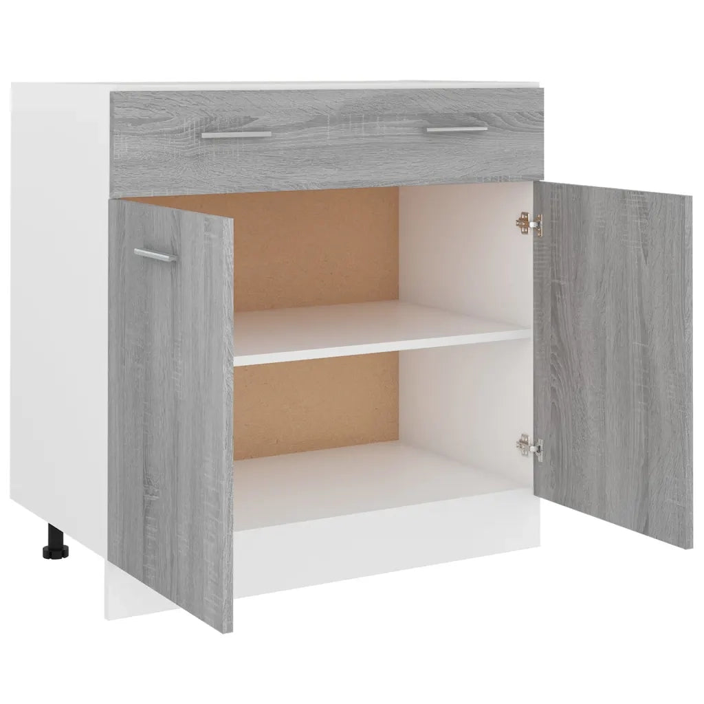 Mobile con Cassetto “Lyon” Grigio Sonoma 80x46x81,5 815580