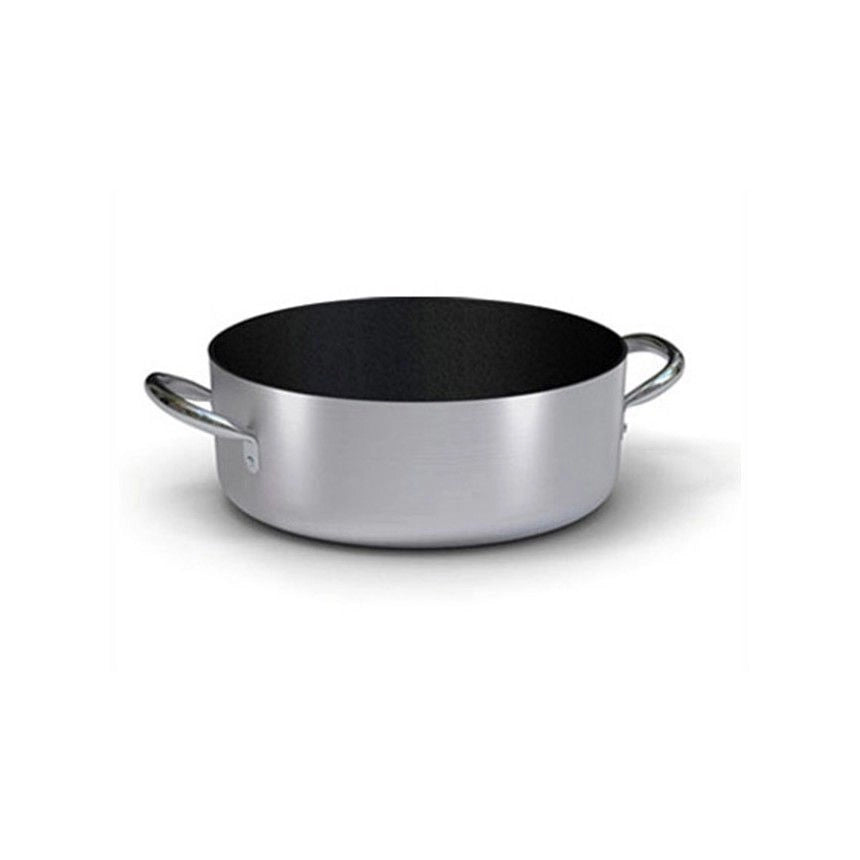 Ballarini 513836 2000 Casseruola Bassa Antiaderente Diametro 36 cm Altezza 11,5 cm Capacita' 11 lt Fondo Alto Spessore Distribuzione Uniforme del Calore Compatibile Gas Elettrico colore Nero