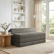 Divano Letto Pieghevole Grigio Chiaro 120 x 60 x 49 cm Tessuto