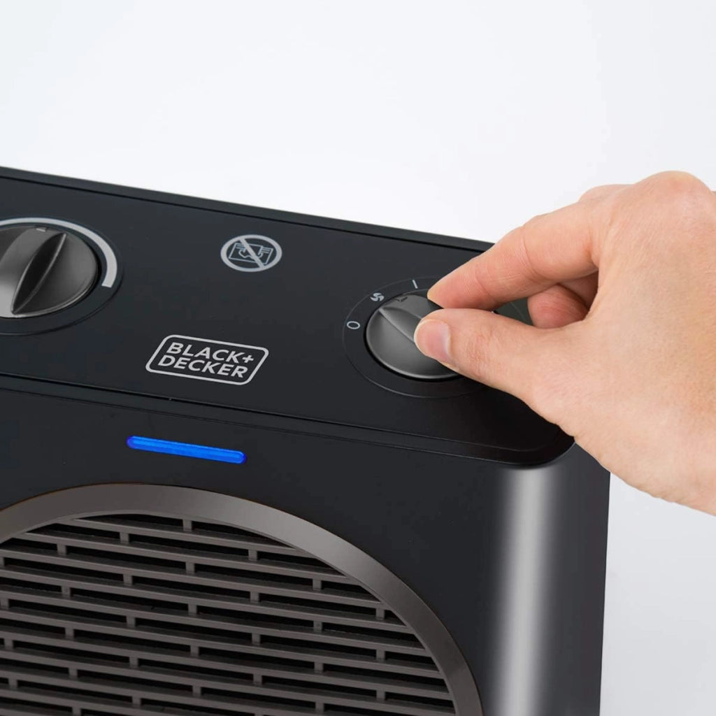 Black+decker bxsh1500e termoventilatore, 1500 w, plastic, nero ceramico da pavimento spegnimento automatico