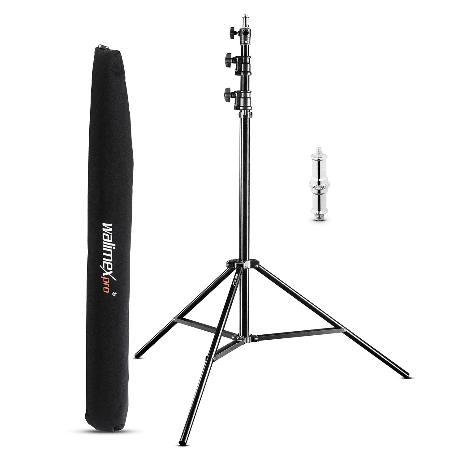 AIR 290 Deluxe Stativo per luci, altezza max 290 cm, cavalletto fotografico per flash con capacità di carico di 7 kg, treppiede per studi fotografici e outdoor