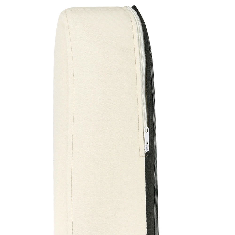 Poltrona da salotto in tessuto imbottito beige chiaro Schienale imbottito per soggiorno