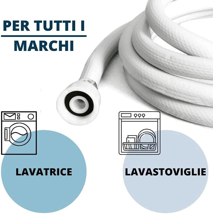 Tubo Universale per Carico Lavatrice e Lavastoviglie 1.5mt attacco 3/4" 59049