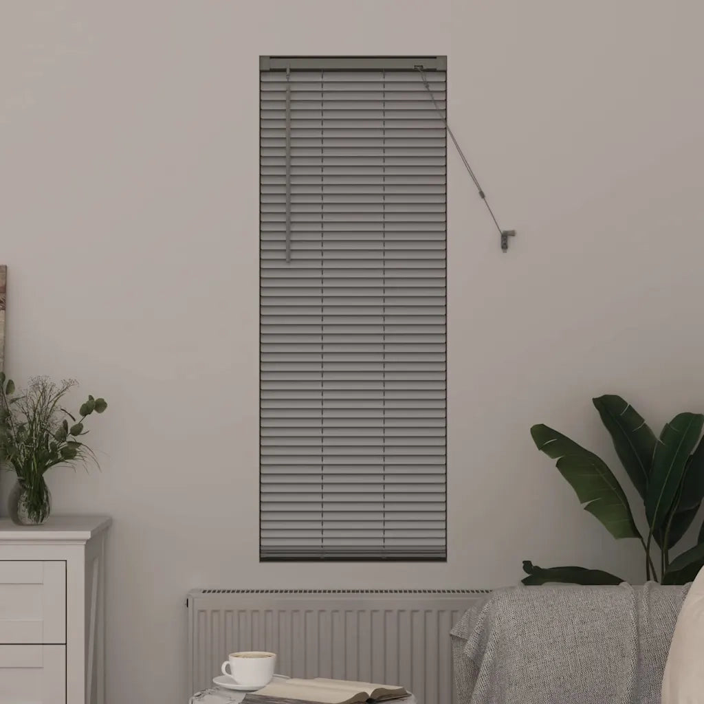 vidaXL Tenda per Finestra con tende Manuale Argento Alluminio