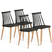 IDMarket - Set di 4 sedie da pranzo LILY nere