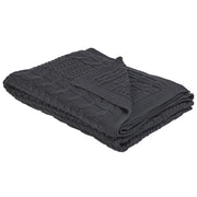Coperta Copriletto plaid in cotone grigio 140 x 170 cm moderno
