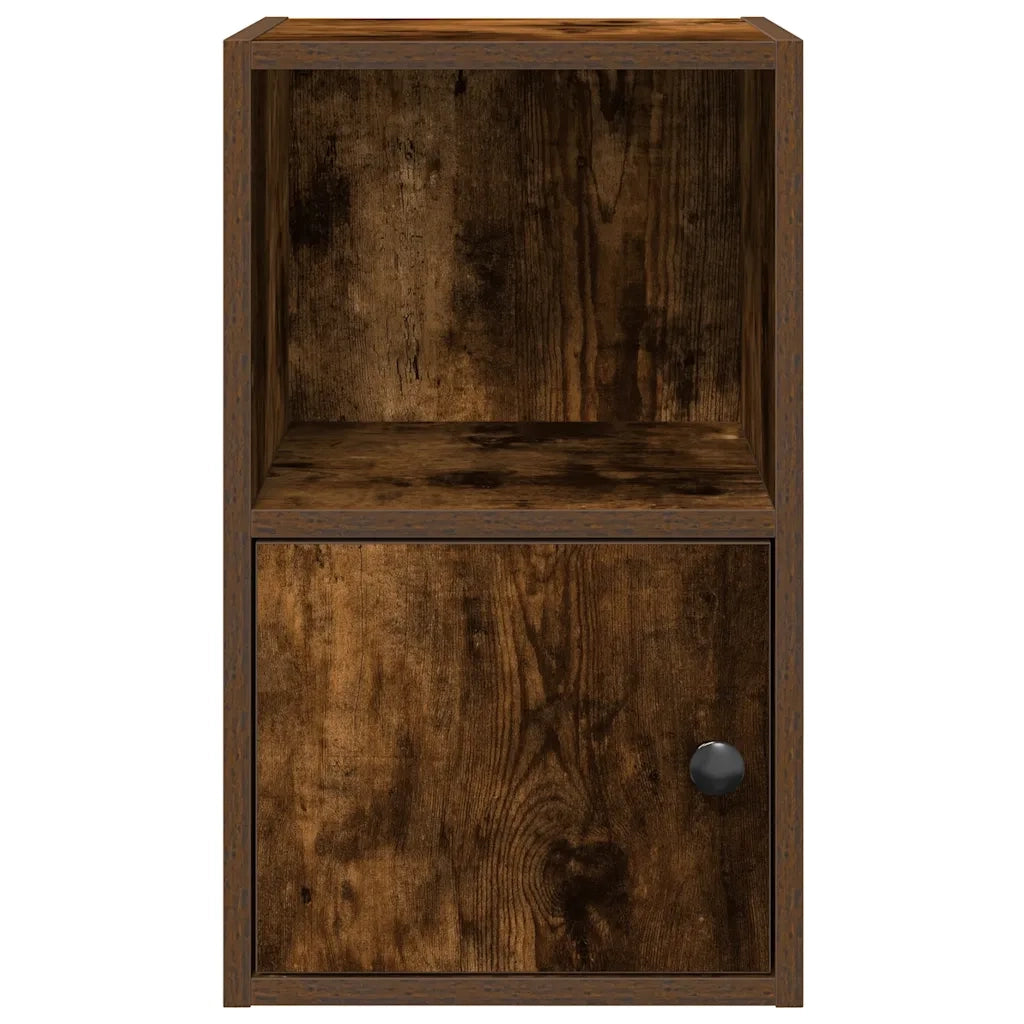 Libreria-Scaffale per Libri-Mobile di Stoccaggio Rovere Fumo 31x24x52 cm in Legno Multistrato