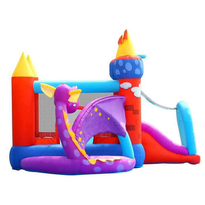 Castello Giostra Gonfiabile Draghetto con Pompa Inclusa Happy Hop