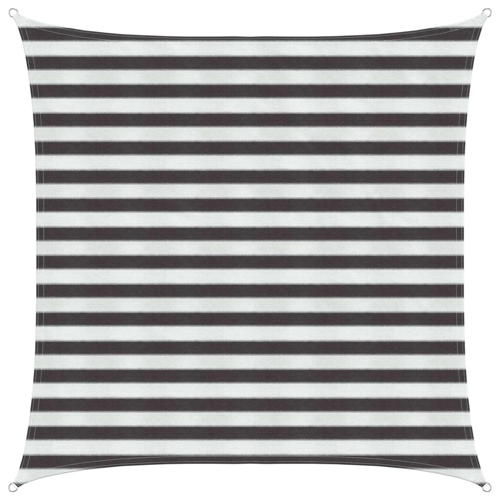 Telo Ombra-Vela Ombreggiante-Parasole a Vela Antracite e Bianco 2 x 2 m HDPE