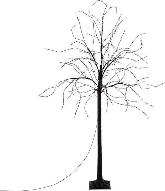 Albero di Natale LED 150cm con 600 LED a luce calda bianca, albero di Natale con luci magiche