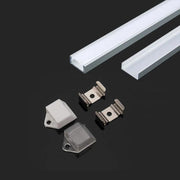 Kit di montaggio della striscia a LED con alluminio diffusore 2000*16*7mm Milky