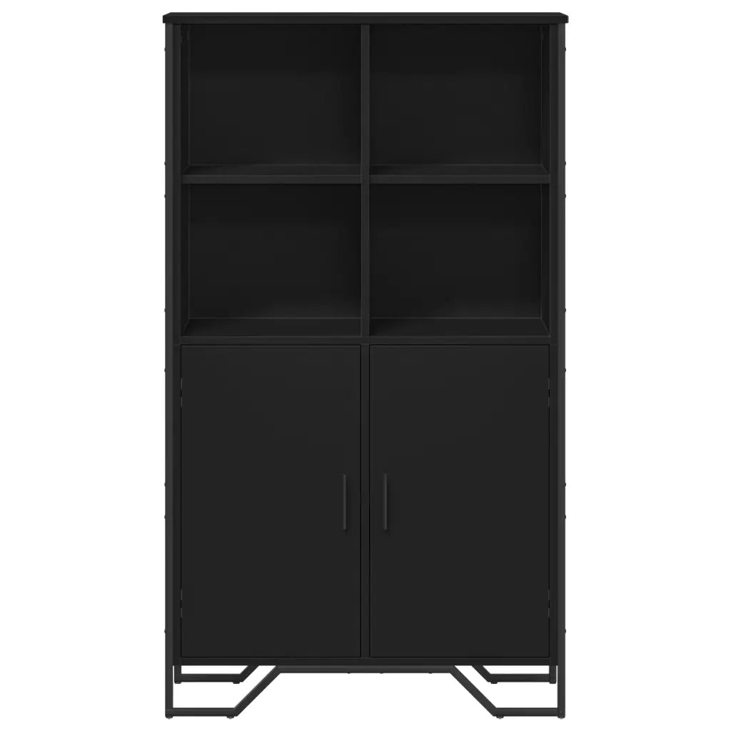 Credenza Nera 79,5x35,5x137,5 cm in Truciolato 3295307