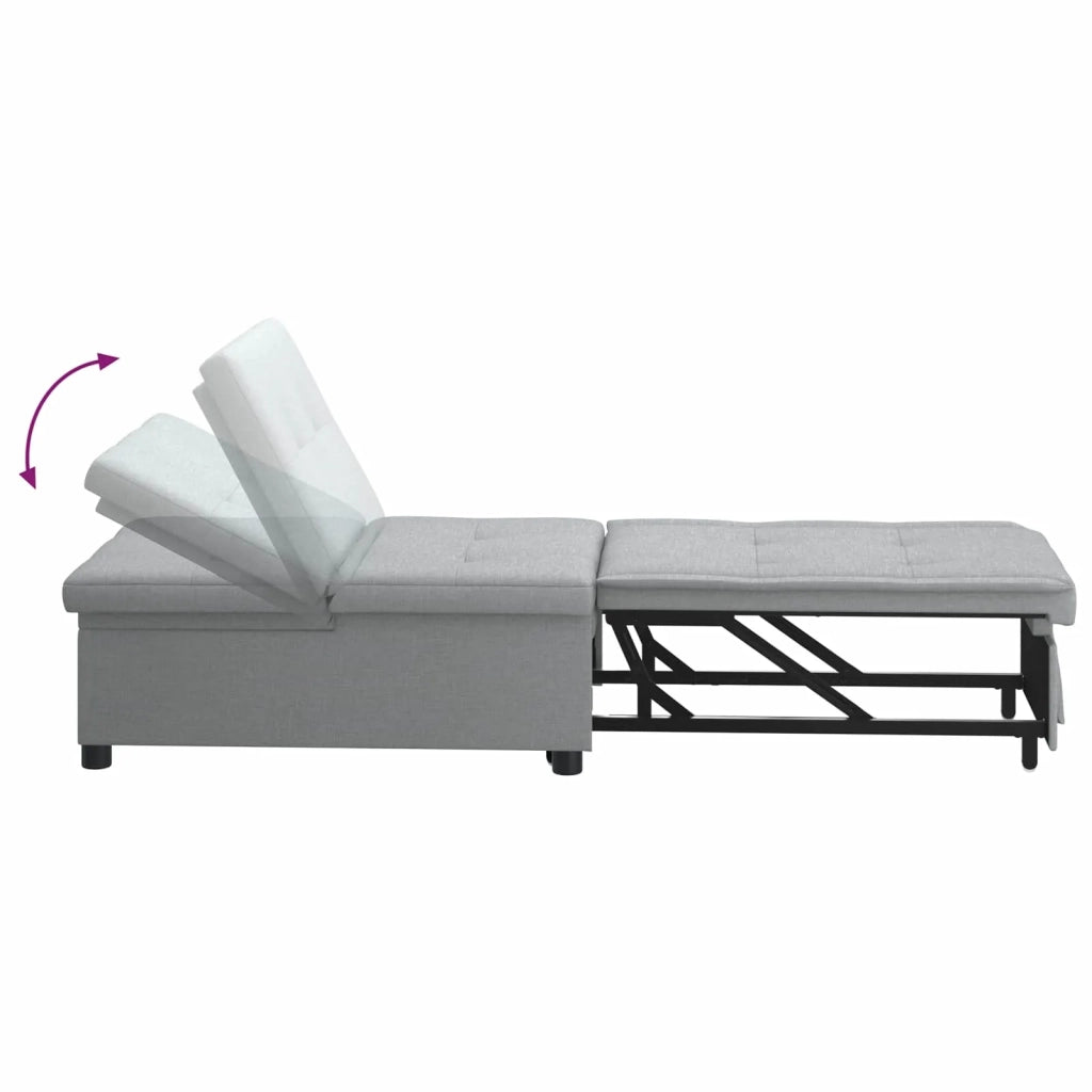 Divano letto | Sof¨¤ letto | Letto singolo Estraibile Grigio chiaro 194 x 50 x 82 cm Tessuto