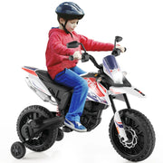 Moto elettrica per bambini 106,5 x 56 x 80 cm doppio motore 5,5 km/h design divertente PP bianco 20_0012888
