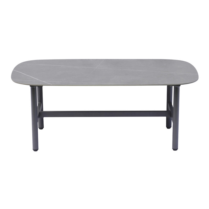 Salotto Almeria Alluminio Antracite Tavolino Gress Moia