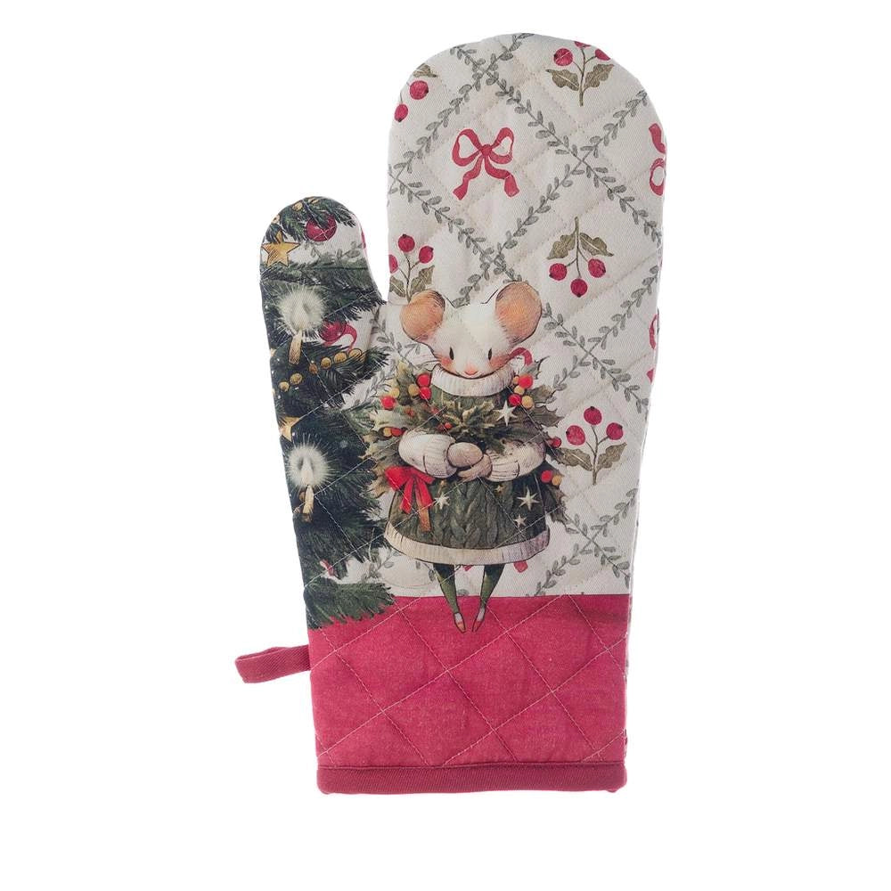 Guanto da cUCINA Natalizio Shabby Chic Favola di Natale Blanc Mariclò.