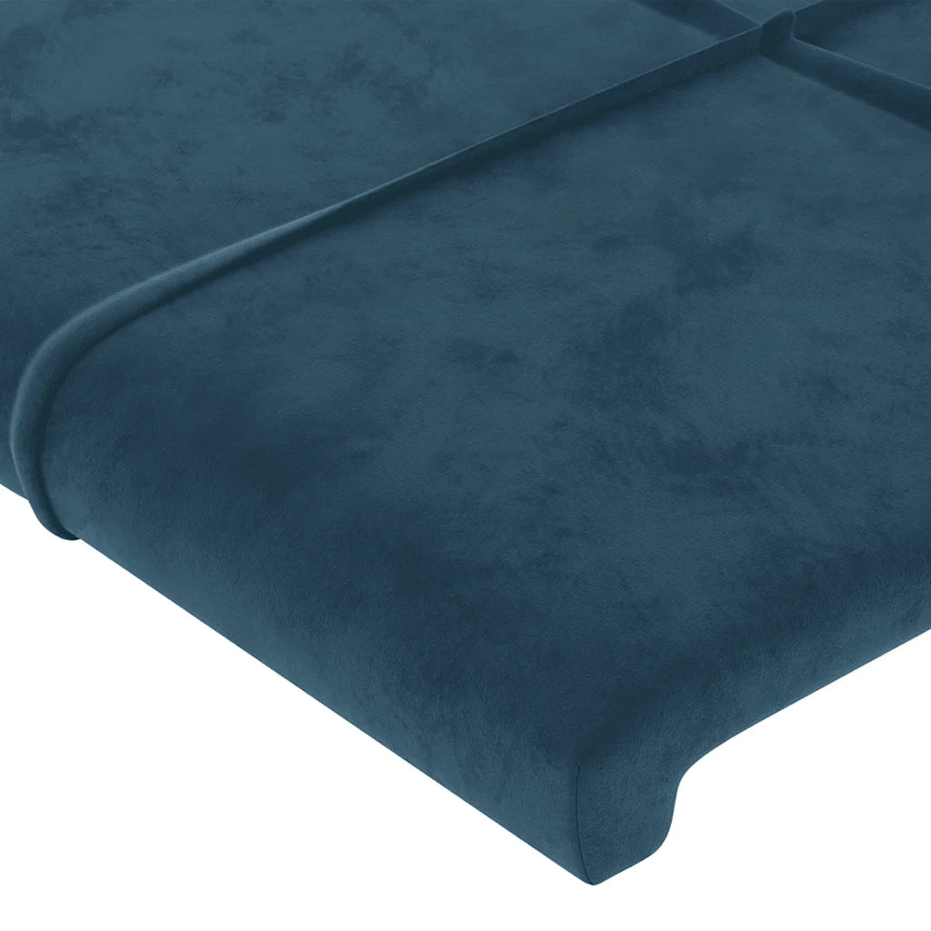 Testiera Blu Scuro 100x5x78/88 cm in Velluto