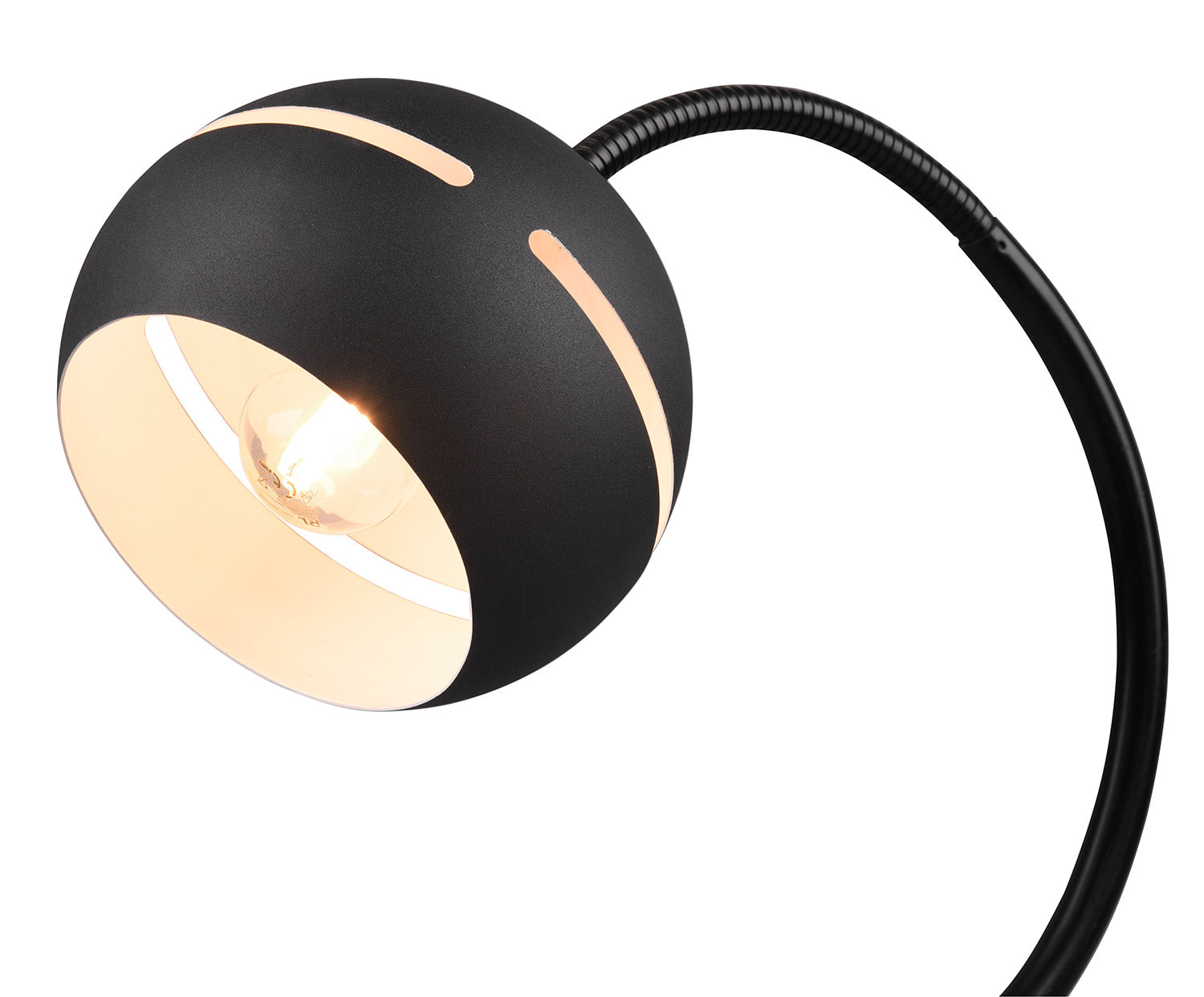 Lampada da Tavolo da Interno Attacco E14 in Metallo Nero Opaco