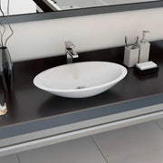 Lavandino 59,3x35,1x10,7 cm Blocco in Marmo/Minerale Bianco cod mxl 43554