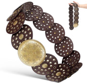 Cintura Donna - Moda Riem - Accenti in Oro - Design Unico - 101x9,2x1 cm - Ideale per Abiti da Donna - Cinturino di Camicia