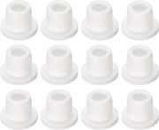 Stoppi in gomma per fori di 9-10 mm, set da 12 con coperture bianche