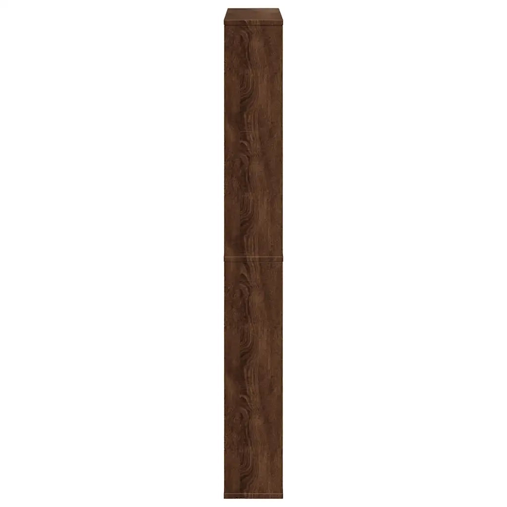 Scarpiera con Specchio a 4 Livelli Rovere Marrone 63x17x134 cm
