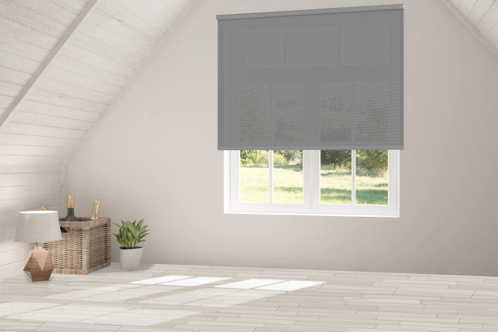 VIEWTEX Tenda a rullo Screen  10% Grado di apertura grigio perla 150 x 250 cm - Made in Europe - 5 anni di garanzia