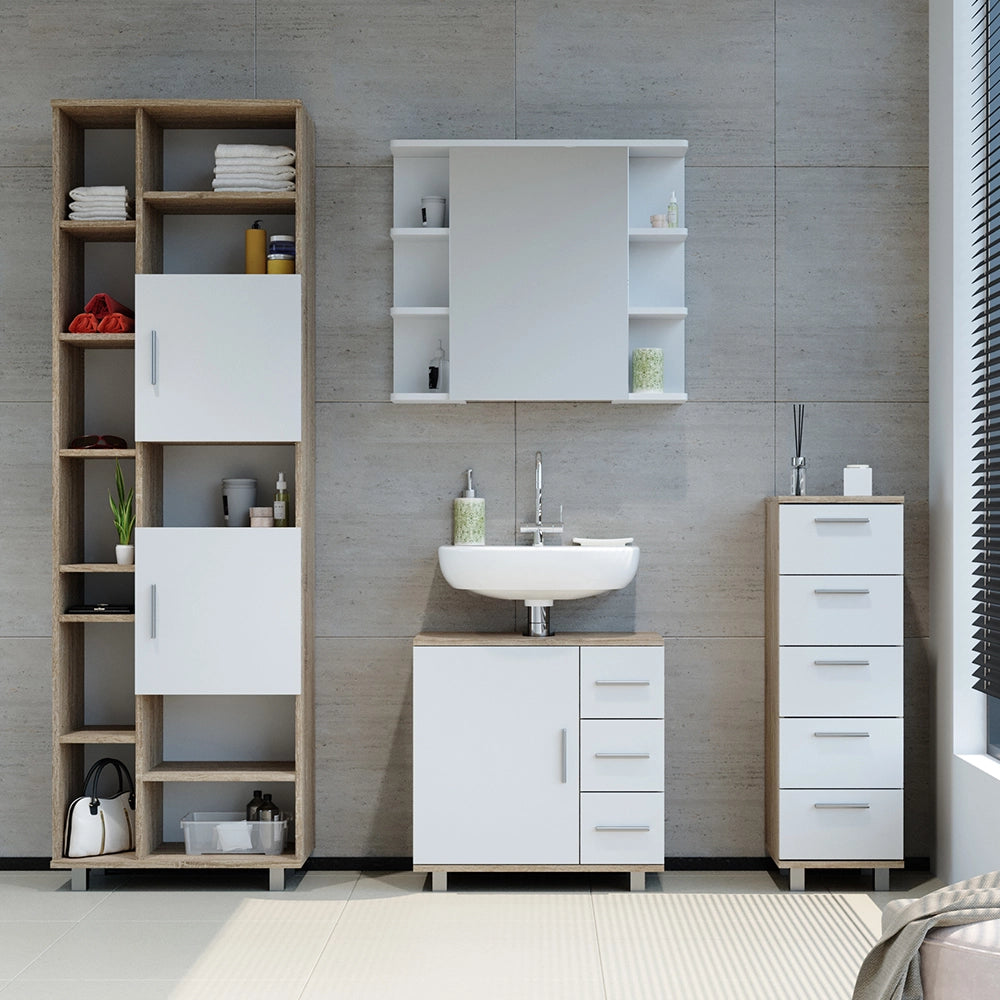 Vicco Cassettiera da bagno Sonoma 30 x 95 cm