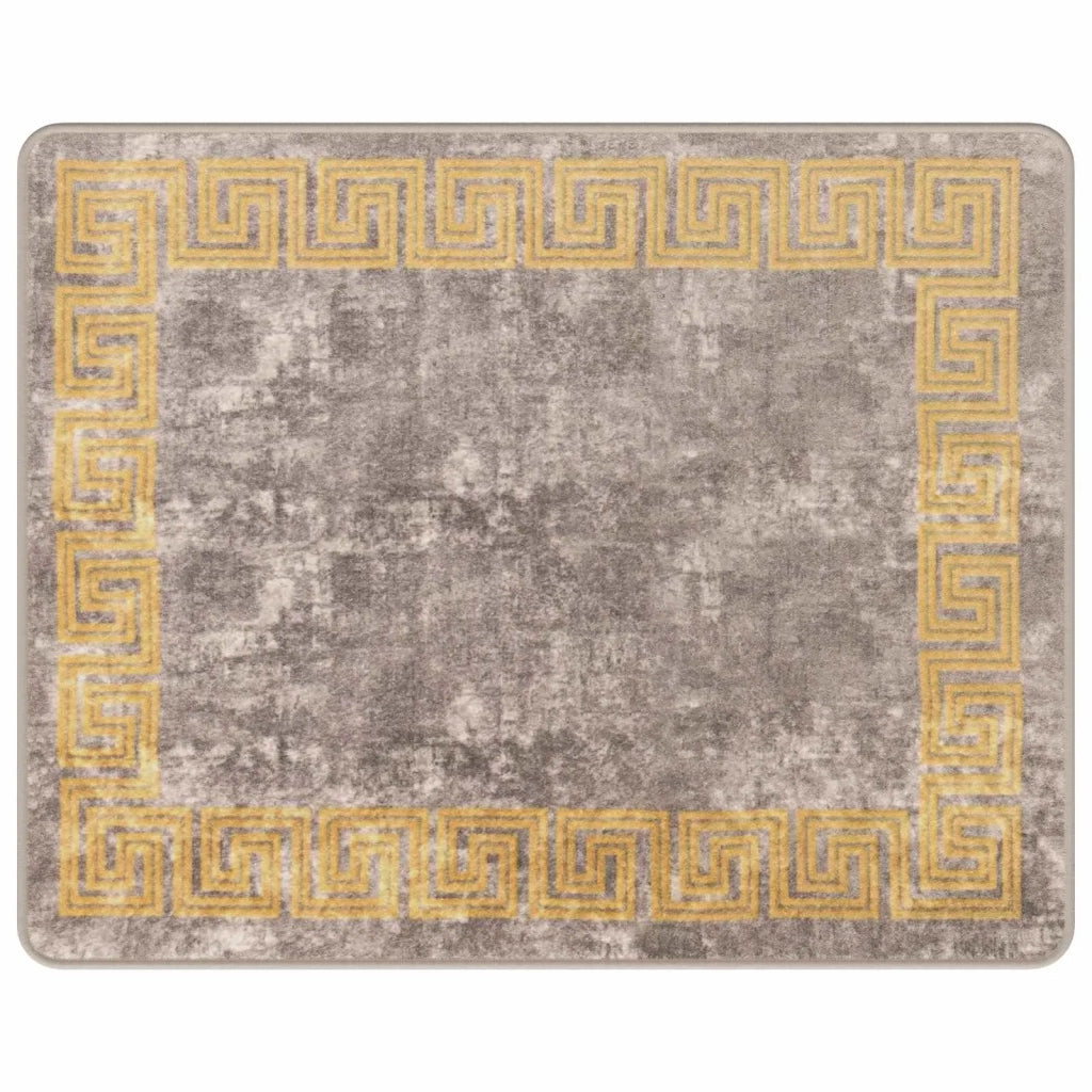 Runner Tappeto MARSA Grigio 80 x 100 cm Poliestere e PVC 42023352
