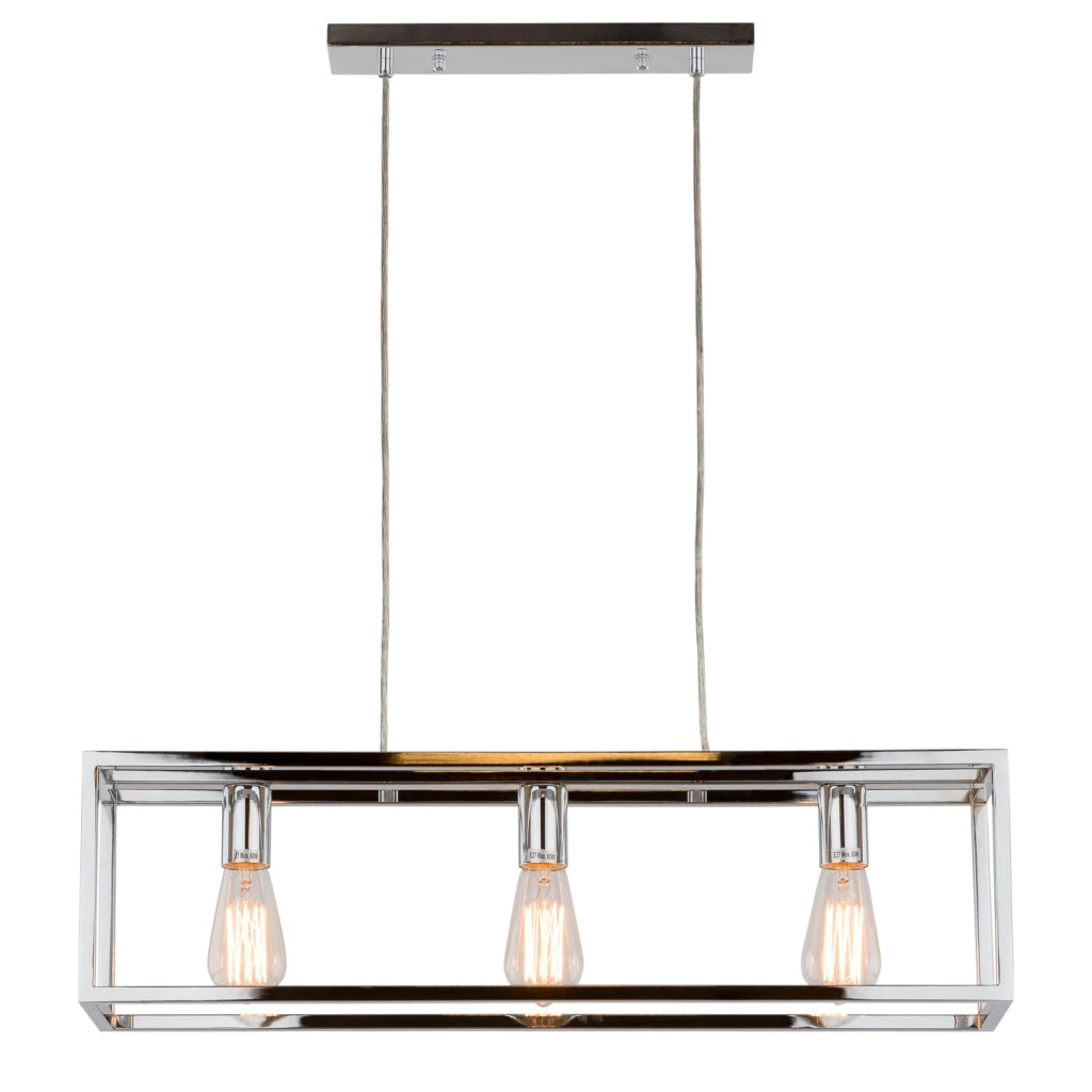 Lampadario Italux Sigalo industriale cromo 3xE27