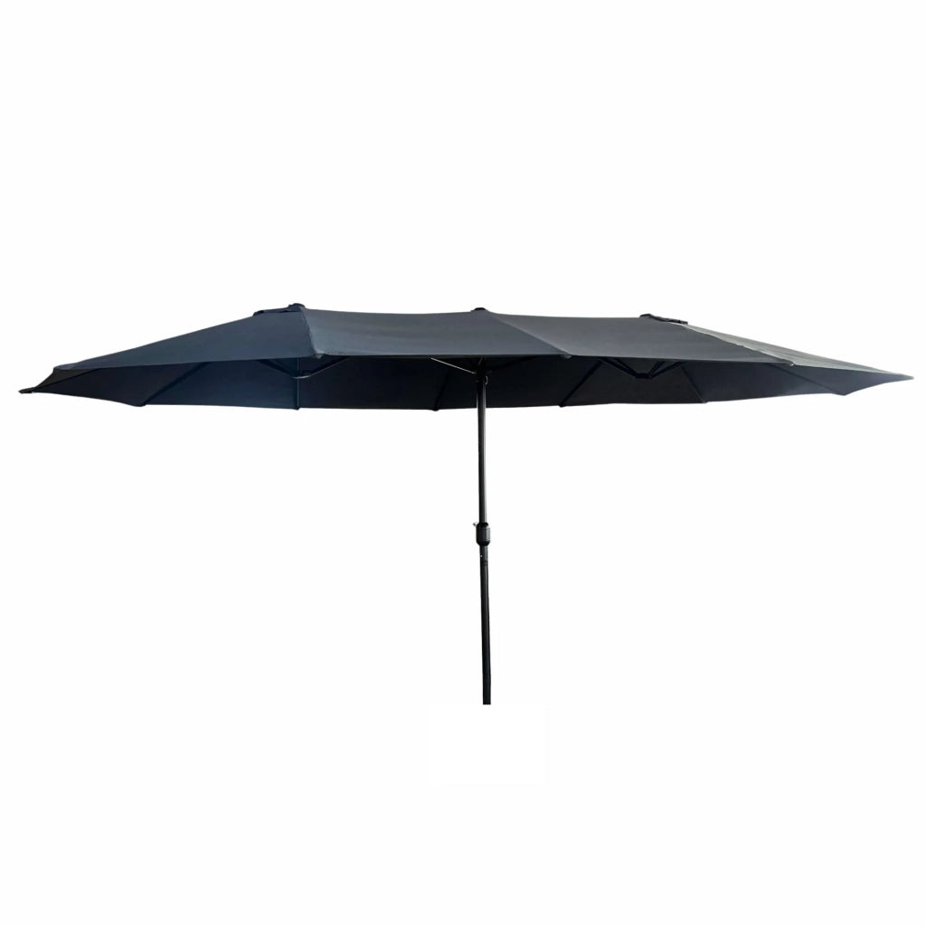 Ombrellone doppio da giardino TILIA grigio scuro peso 12,3 kg dimensioni 460x270x245 cm