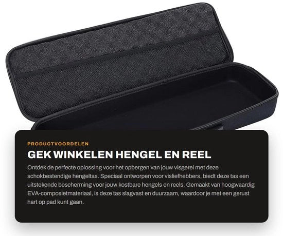 Tas per la pesca con capacità di grandi dimensioni - design di chiusura a cerniera - maniglia regolabile - contenitore EVA resistente allo shock