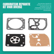 Kit di ripristino carburatore per tuning - Carburatore membrana - Carburatore kit di riparazione gomma - Adatto per MS191/MS192T - Per carburatore Zama C1Q-EL11/A-B - Nuovo - Materiale metallico/FAB - Kit carburatore