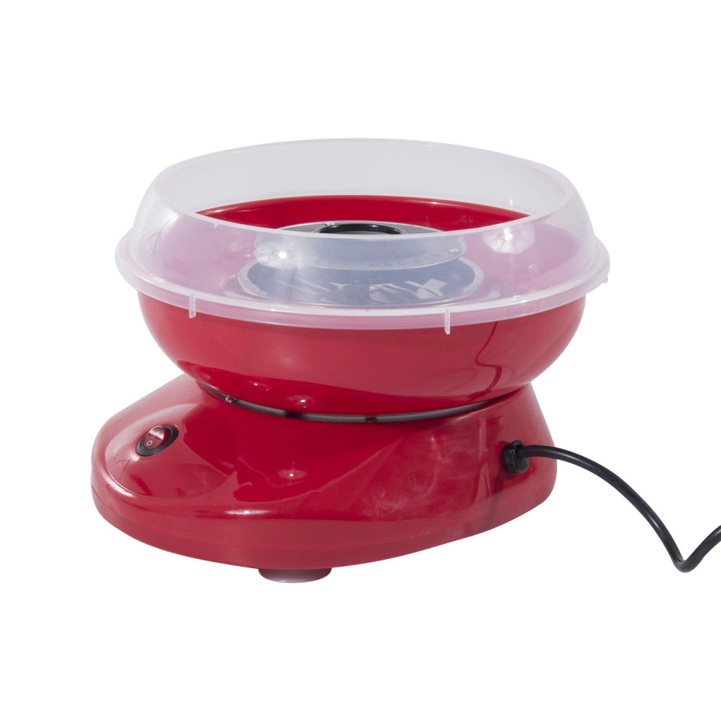 Macchina Zucchero Filato Domestica ¨C Minimal ¨C Rosso Acciaio Inox Alluminio 27x26x18cm