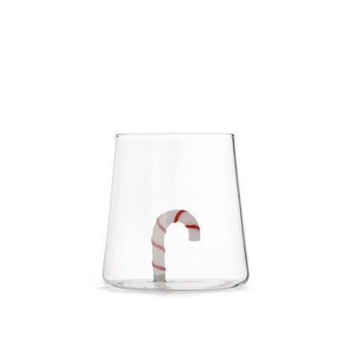 Bicchiere in vetro borosilicato 48 cl con decoro Candy Cane
